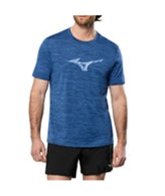 Camiseta Running Mizuno Homem Do núcleo Rb Azul