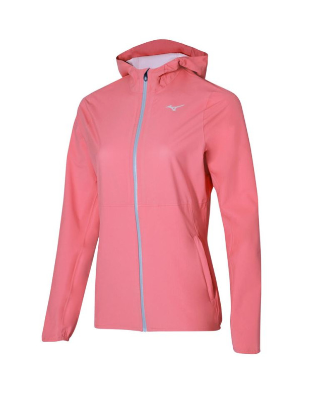 Veste Trail Mizuno de Waterproof 20K Coral Femme