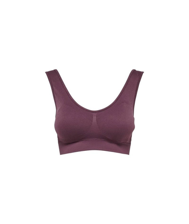 Brassiere de sport Femme Only Onpmira-2 Couture Aubergine