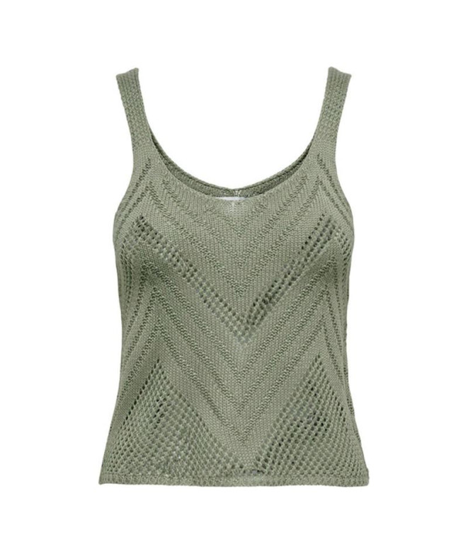 Top Top Mulher Only Jdysun Tank Knt Noos Deep Lichen Green