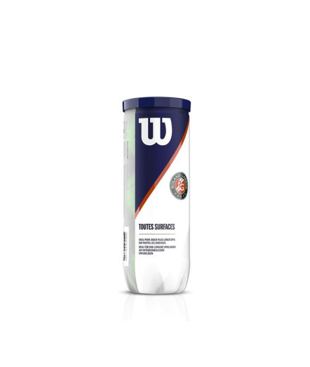 Bote de 3 Pelotas de Tenis Wilson Roland Garros All Court