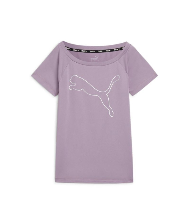 Camiseta Fitness Mulher by Puma Train Favorite Jersey Cat Purple