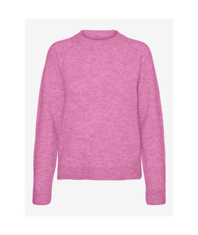 Moletom Mulher Vero Moda Vmfiluca Ls O-Neck Pullover Ga Noos Fuchsia Pink