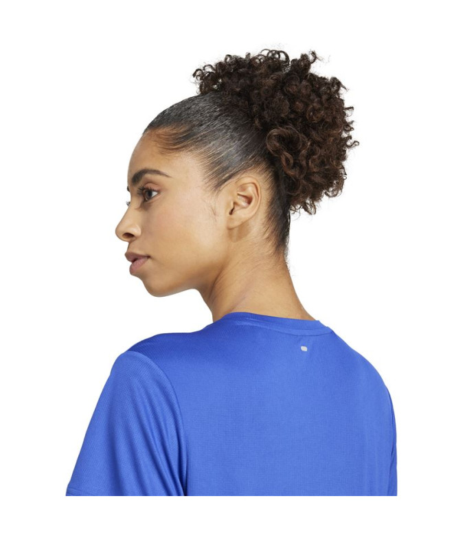 Camiseta de Running adidas Run It Mujer Azul