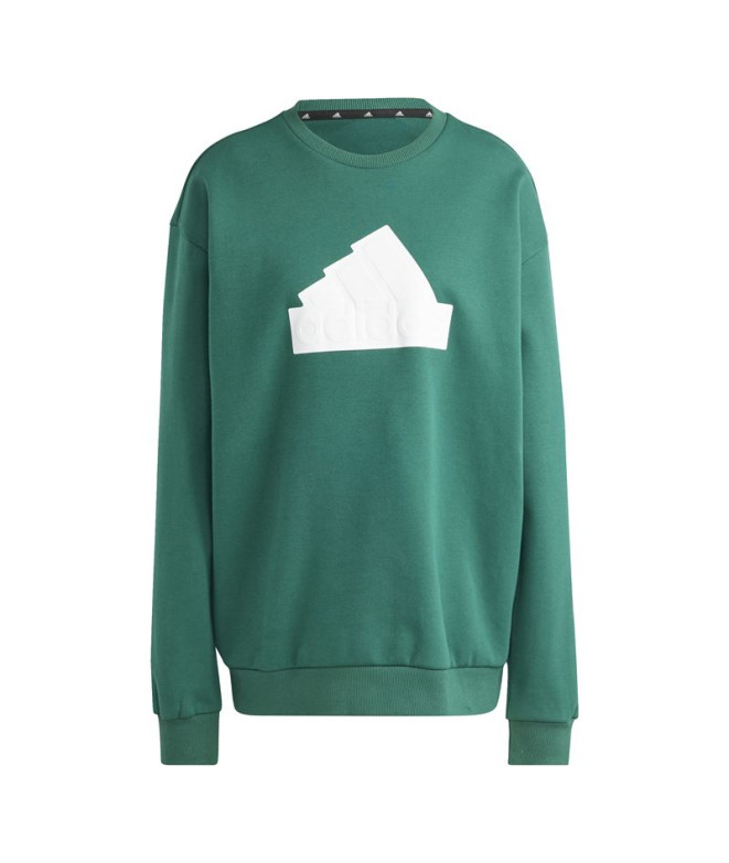 Sudadera adidas Future Icons Bos Crew Hombre Verde Oscuro