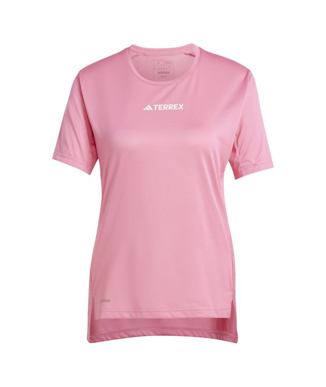 T-shirt Montagne adidas Femme de Terrex Multi Fuchsia