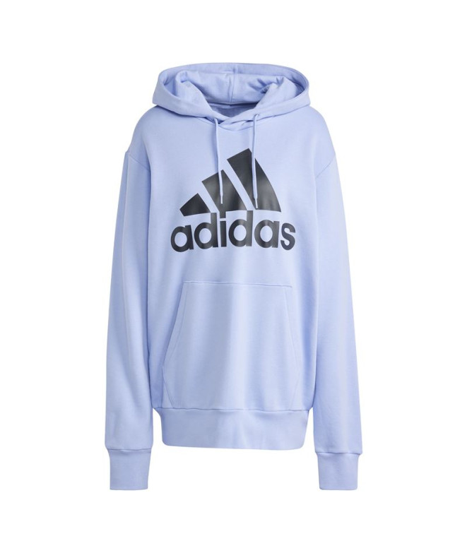 Moletom adidas French Terry Homem Casaco com capuz com logótipo grande Essentials Azul