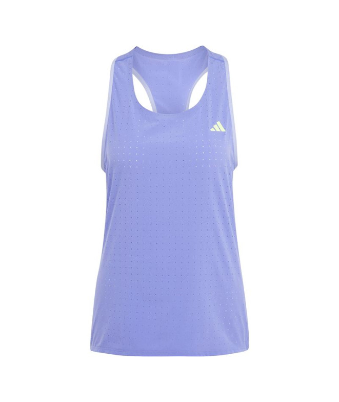 Camiseta Running adidas Running Mulher por Adizero Tank Azul