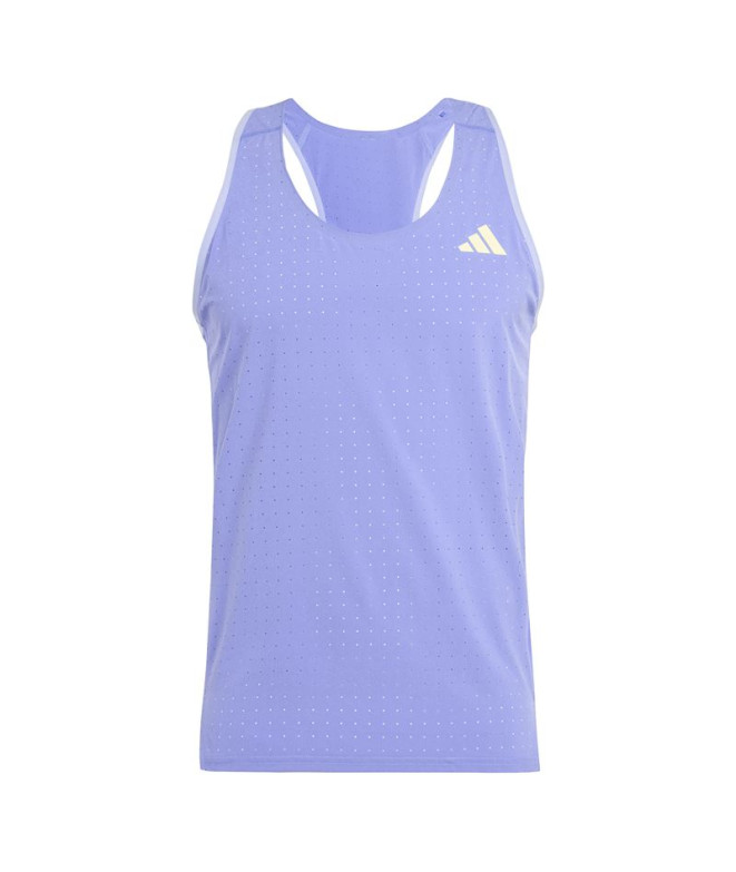 Camiseta Running adidas Running Homem Camisola Adizero Azul