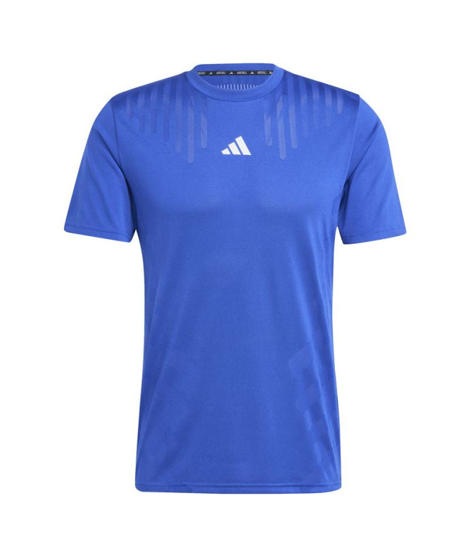 Camiseta Fitness adidas Homem da Airchill Hiit Blue