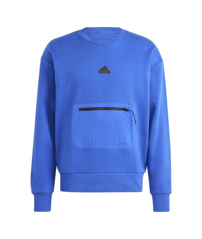 Sudadera adidas City Es e Fleece Hombre Azul