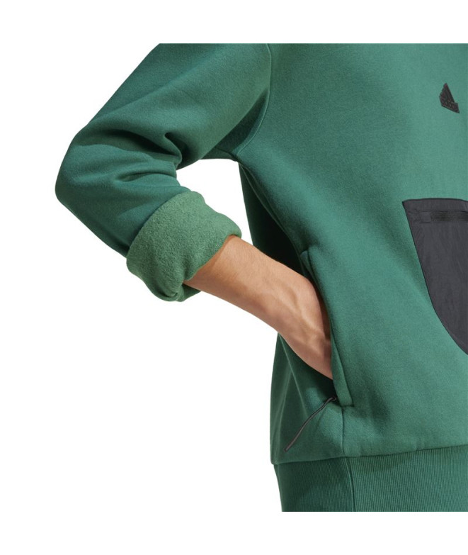 Sweat adidas Homme Polaire City Es e Vert foncé