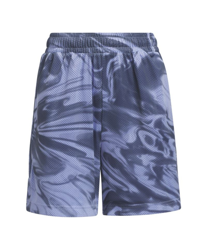 Calça Basquetebol adidas Mulher from Select Aop 3-Stripe Short Blue/Tinting