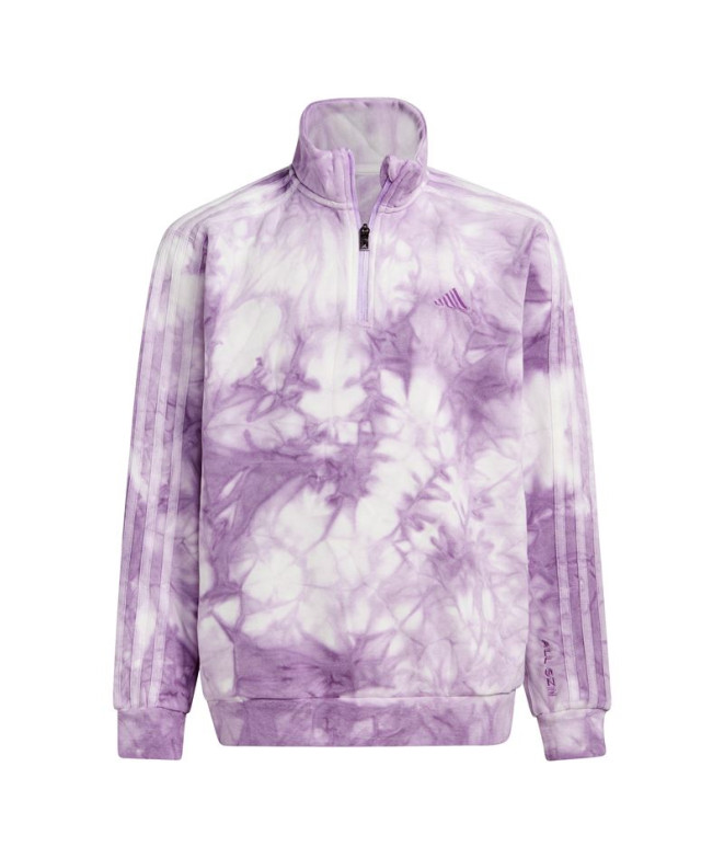 Moletom adidas Infantil All Szn Tie Dye Half Zip Purple