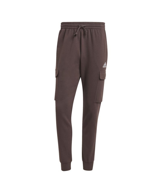 Calça adidas Homem Essentials Fleece Regular Tapered Cargo Castanho