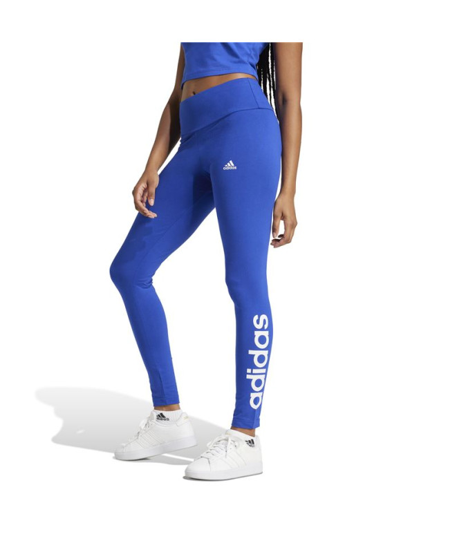 Mallas adidas Essentials High Waist Logo Mujer Azul