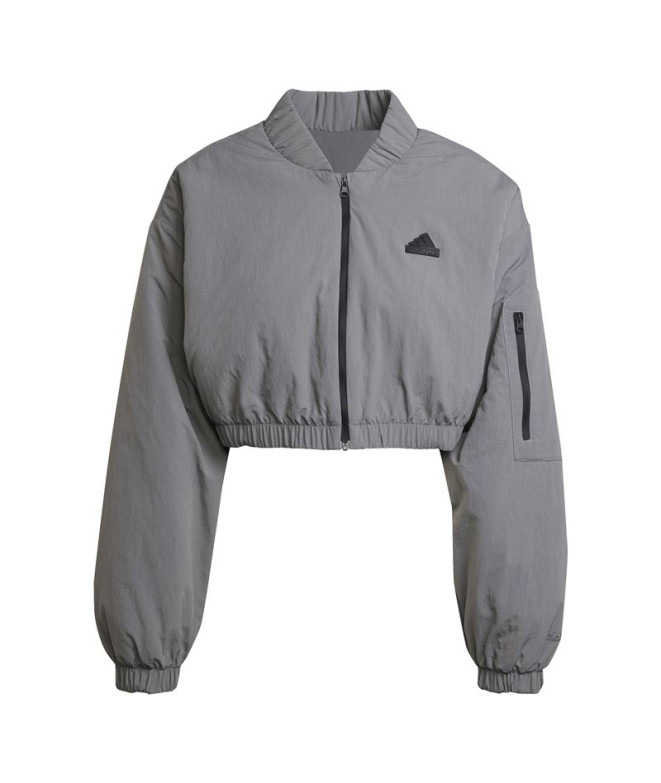 Chaqueta adidas City Es e Padded Bomber Mujer Gris