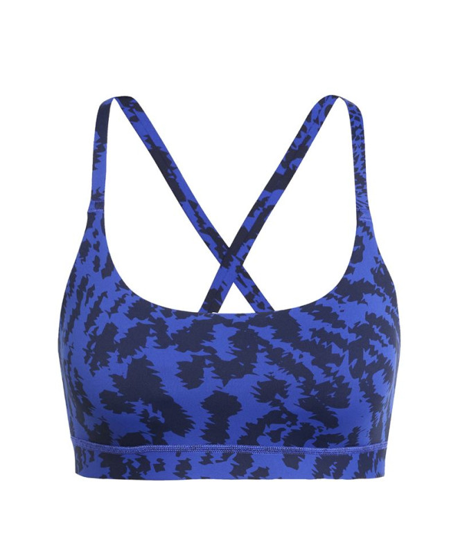 Sujetador Deportivo de Fitness adidas All Me Light Support Graphic Mujer Azul