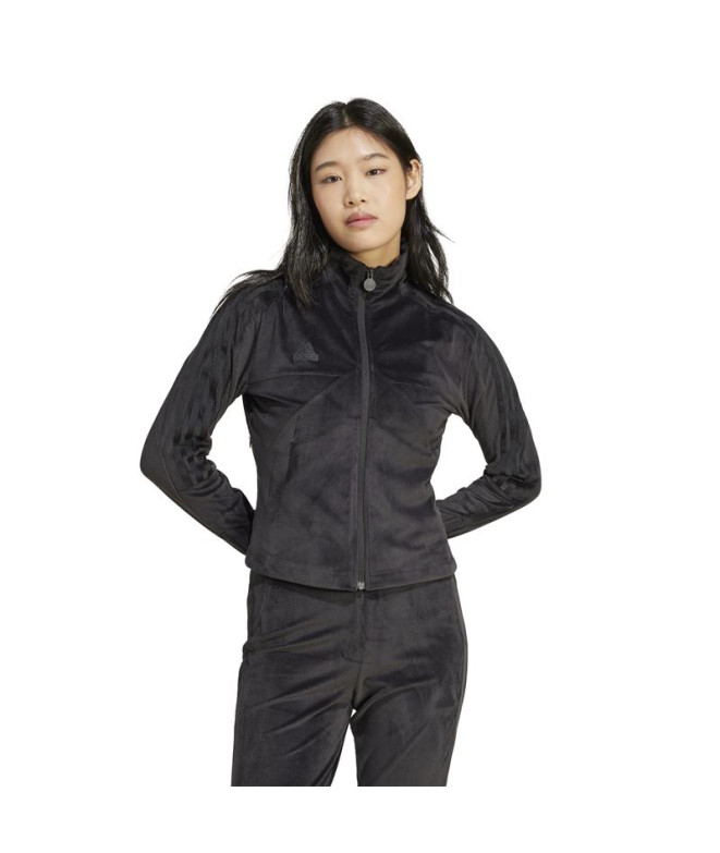 Veste adidas Haut Femme Tiro Cut 3 Band Stretchy Velour Track Black