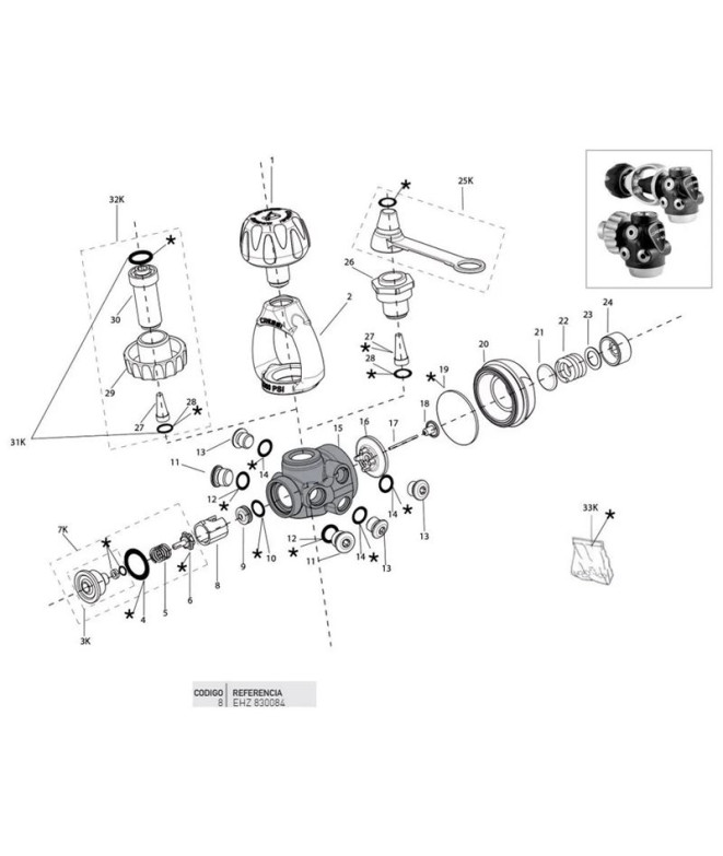Camisa Piston T10 Cressi