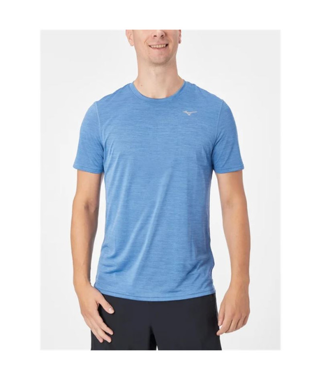 Camiseta Fitness Mizuno Homem por Impulse Core Medium Blue