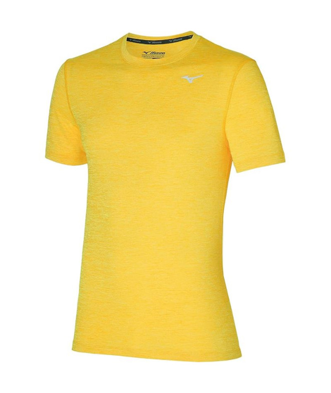 Camiseta Fitness Mizuno Homem de Impulse Core Yellow