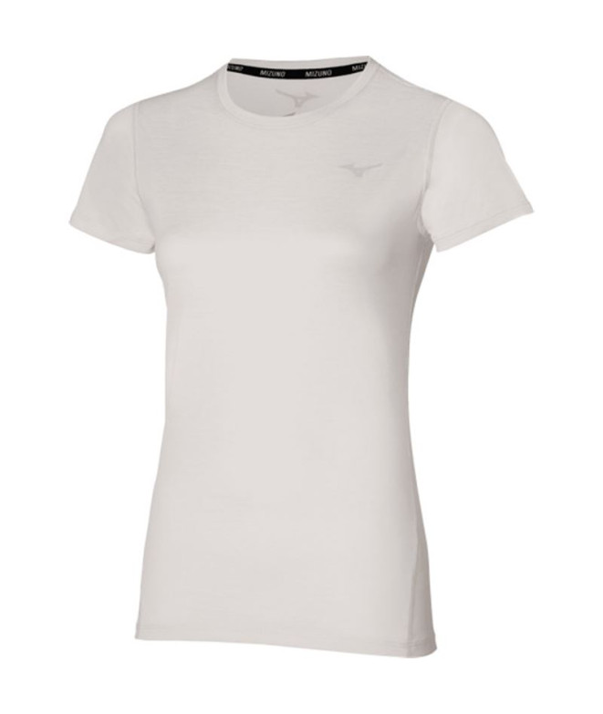 Camiseta Fitness Mizuno Mulher de Impulse Core White