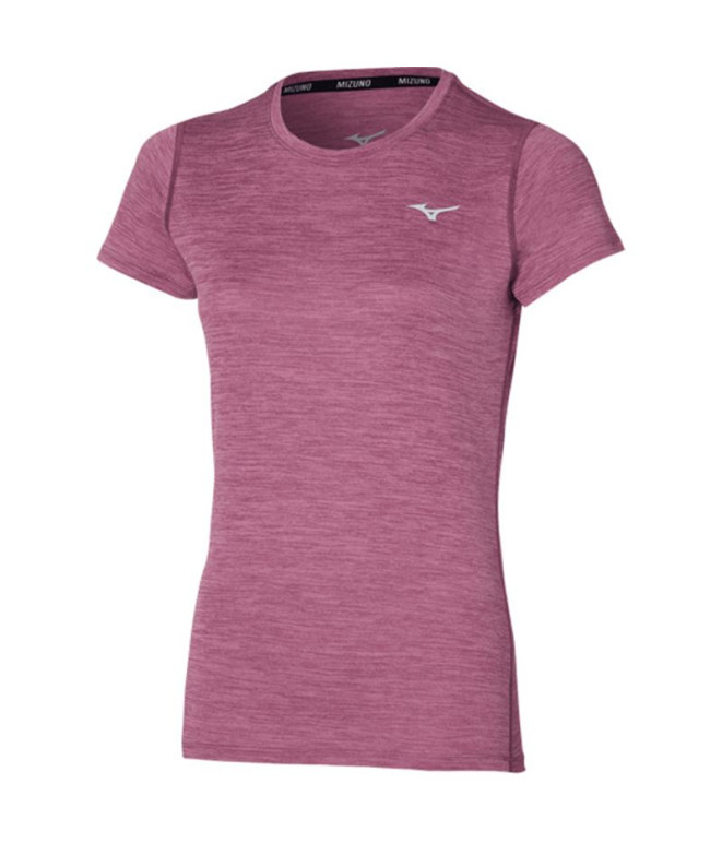 Camiseta Fitness Mizuno Mulher por Impulse Core Tee Plum Purple