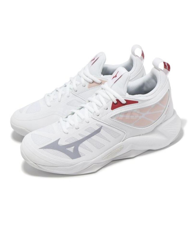 Chaussures Volley-ball Mizuno Femme de Wave Luminous White