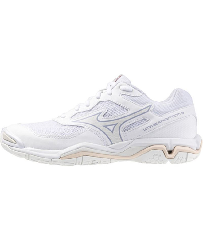 Zapatillas de Balonmano Mizuno Wave Phantom Mujer Blanco