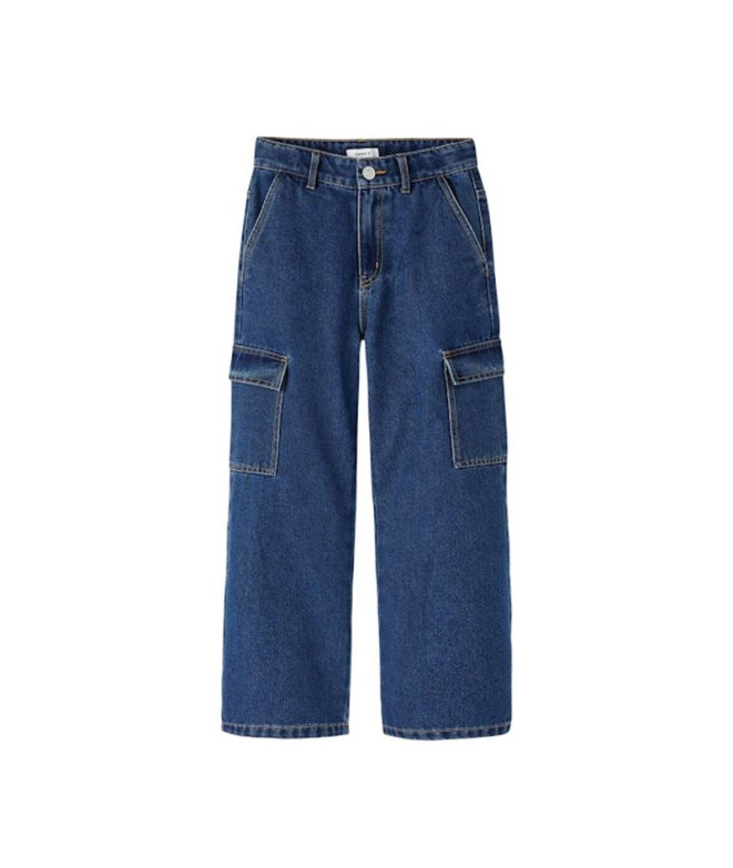 Pantalons Name it frose Jean cargo large 6190-Bs Denim bleu foncé