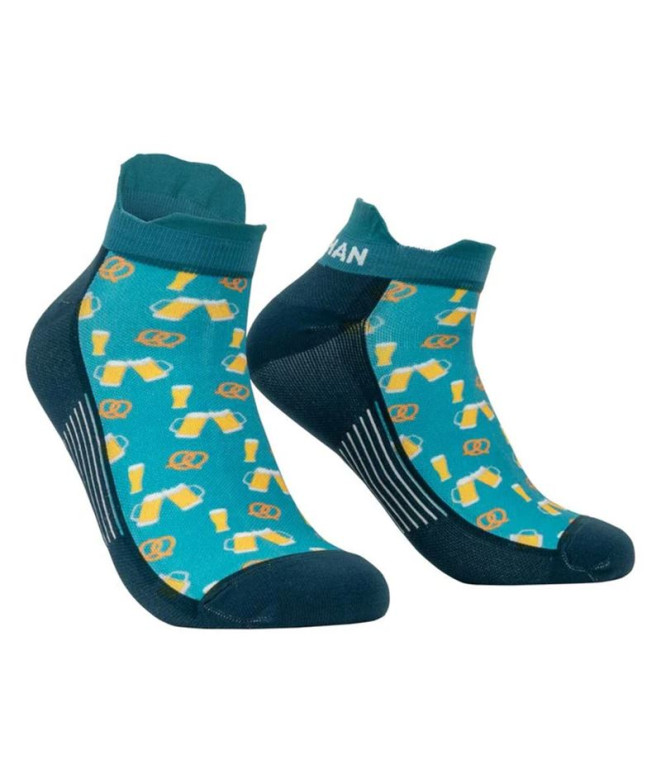 Calcetines de Running Nathan Fuel Speed Tab Bright Teal Beer