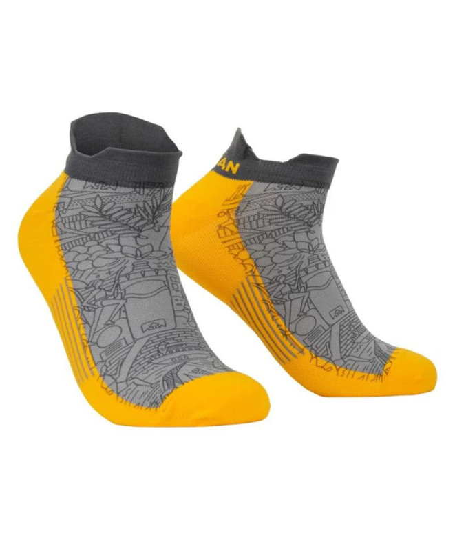 Calcetines de Running Nathan Signature Speed Tab Monument Grey