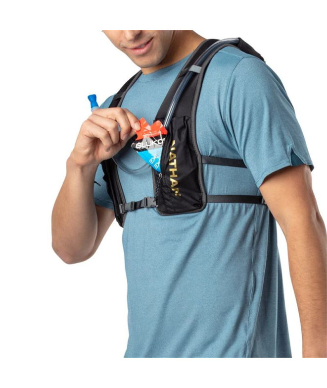 Gilet de Running Nathan QuickStart 2.0 4L Noir/Or