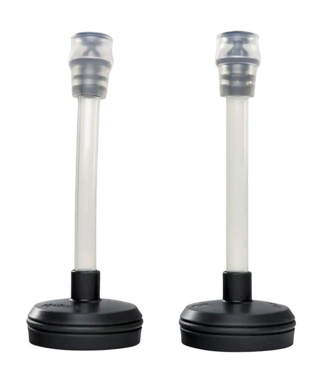 Botella de Running Nathan Extended Straw 2 Pack Clear