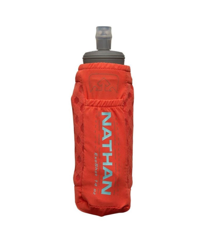 Bouteille Running de Nathan ExoShot 2 420 ml Tigerlily/Angel Blue