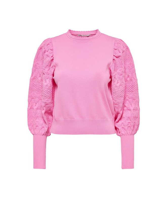 Moletom Mulher Only Onlmelita L/S O-Neck Pullover Rosa Fúcsia