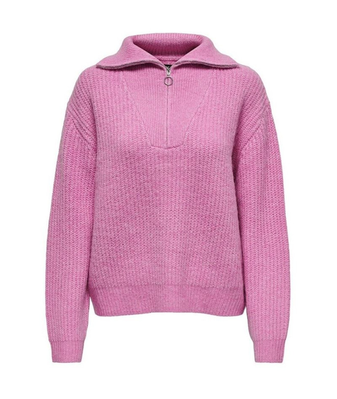 Moletom Only baker Zip Shocking Pink Mulher