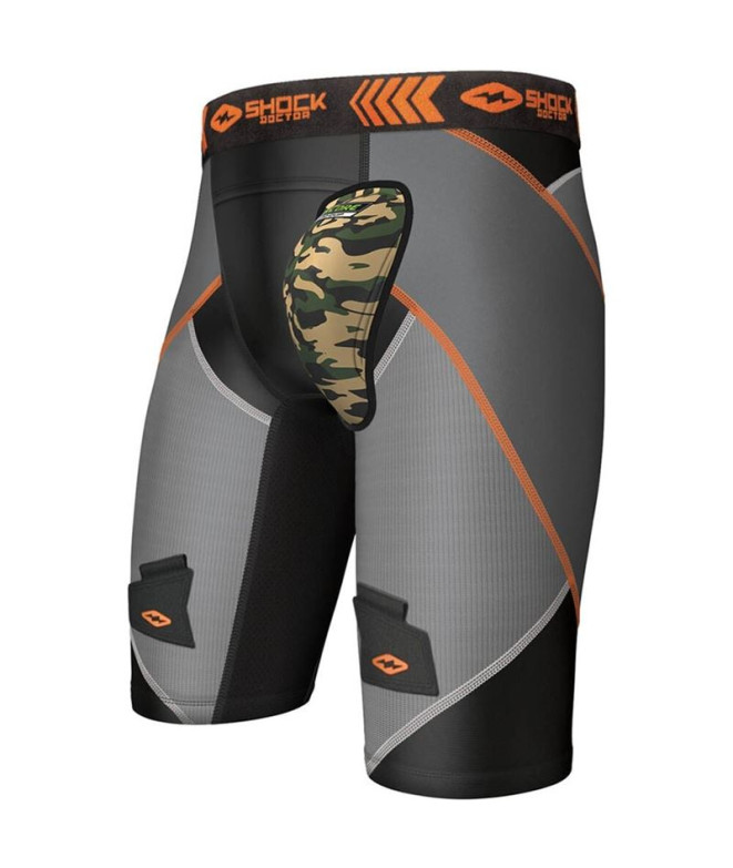 Calça Hóquei Homem Almofadas de compressão da Shock Doctor X-Fit Cross Preto/Cinza