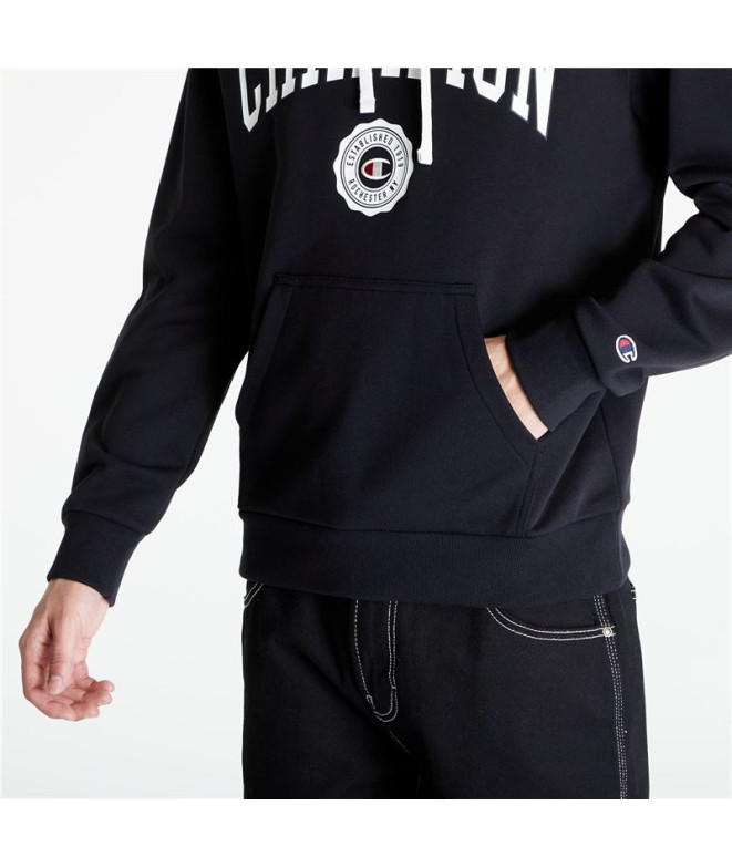 Moletom Champion Homem Sweatshirt com capuz Preto