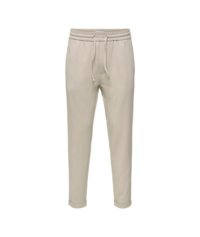 Pantalón Only & Sons Onslinus Crop Tap 0192 Hombre Silver Lining