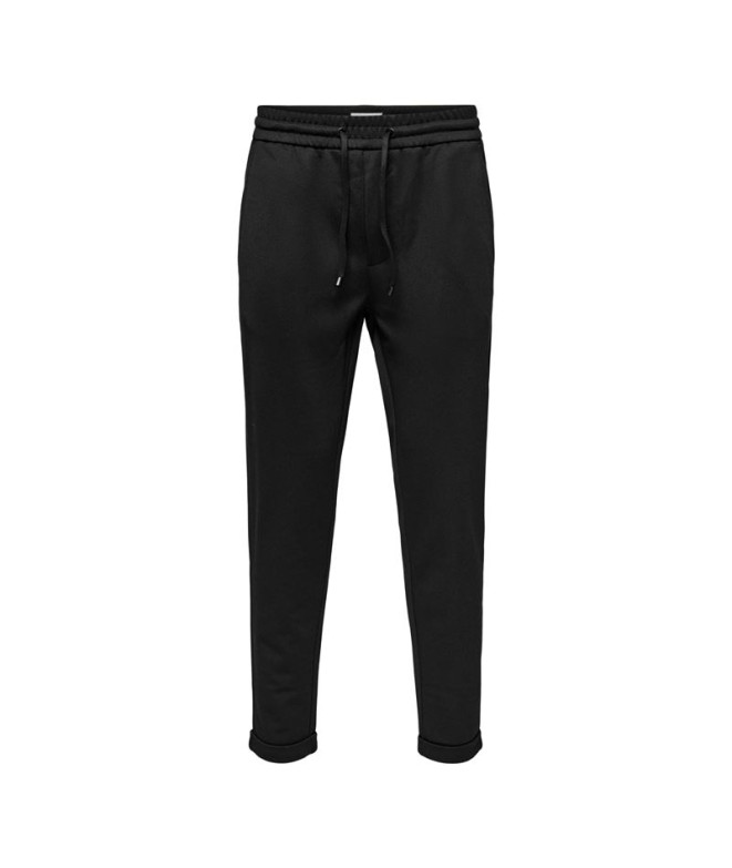 Pantalón Only & Sons Onslinus Crop Tap 0192 Hombre Negro