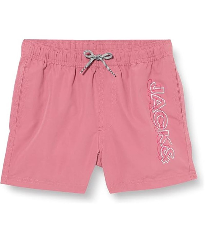 Fato de banho Infantil Jack & Jones Jpstfiji Jjswim Logotipo duplo Ly Sn Mesa Rose