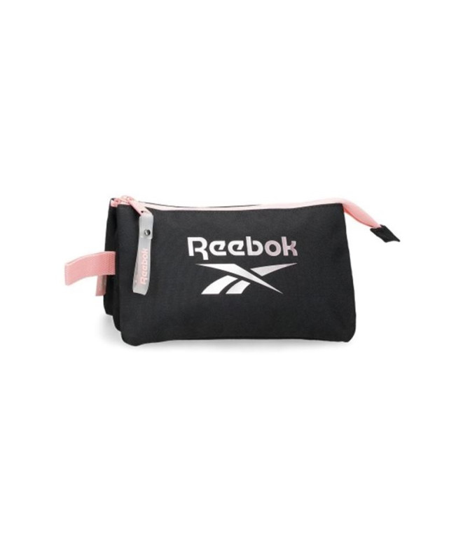 Estuche Tres Compartimentos Reebok Beverly Negro