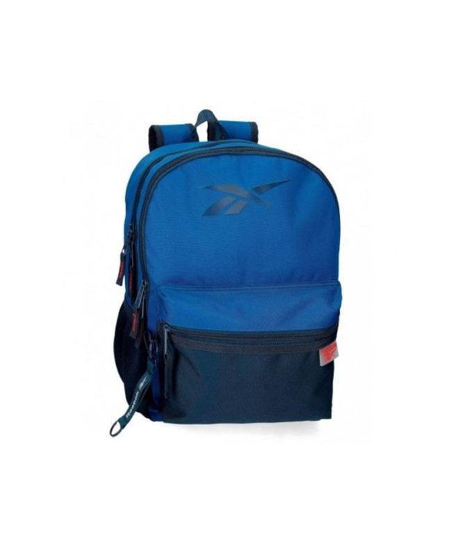 Mochila Reebok Escola Atlantic Dois Compartimentos Azul Marinho