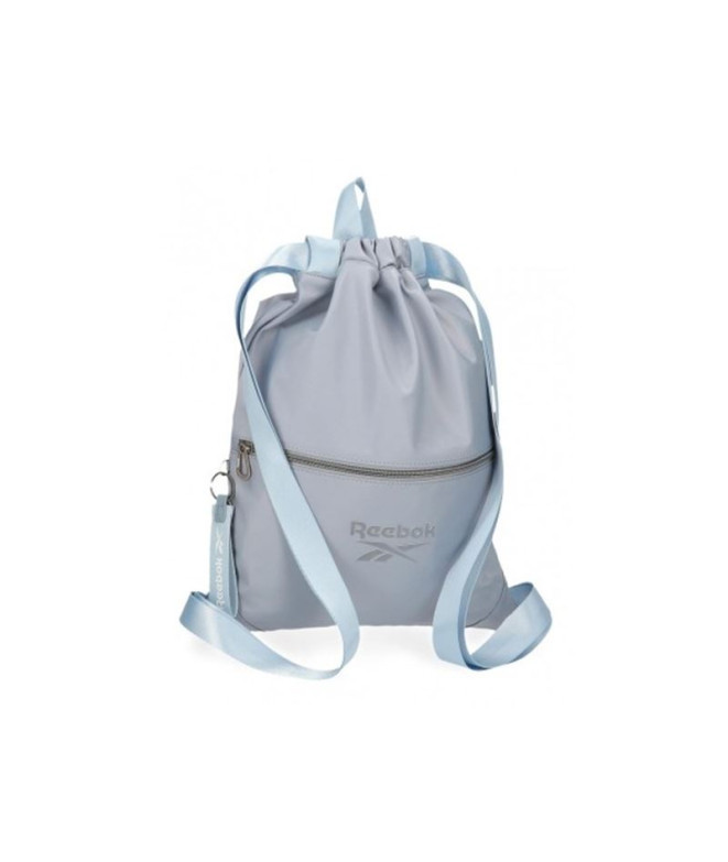 Mochila Reebok Saco Anabel com bolso frontal azul claro