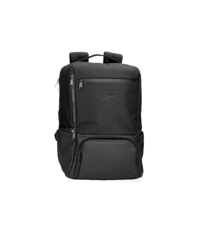 Mochila Reebok Suporte adaptável para computador e tablet Roger com dois compartimentos Preto