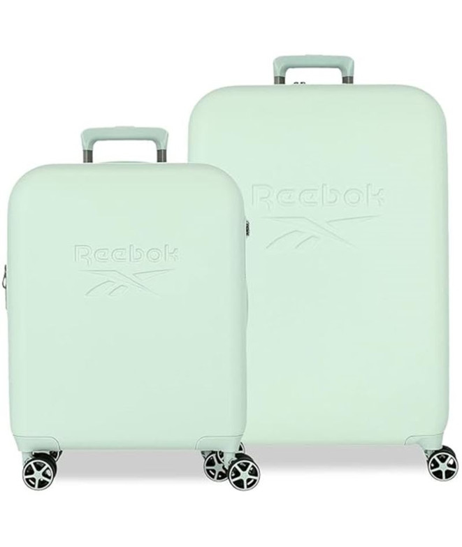 Juego De Maletas Rígidas Reebok Franklin 55 - 70 Cm Verde Menta Verde Menta
