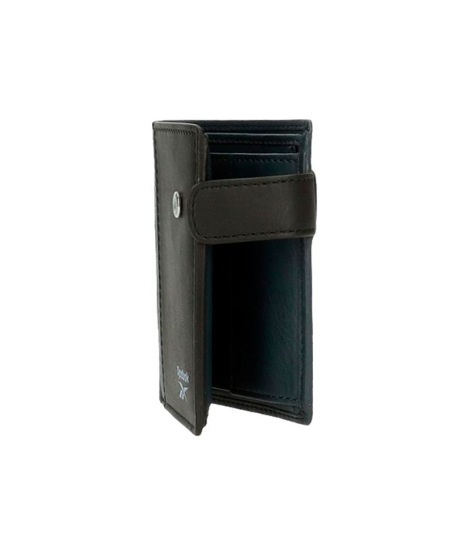 Carteira Reebok Divisória vertical preta com...