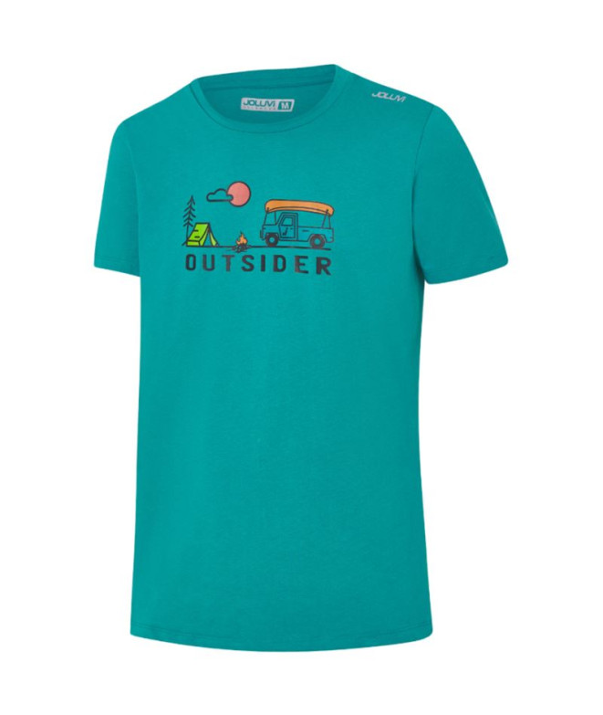 Camiseta Montanha Joluvi Unissex do Outsider Camp Emerald